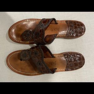 Brown Crocodile Jack Rogers size 10